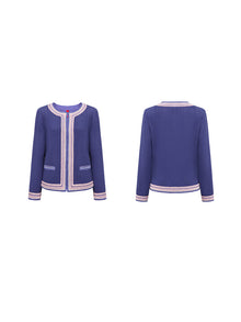 Classic Knitted Cardigan | Purple