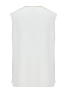 Silk Inner Sleeveless Top | White