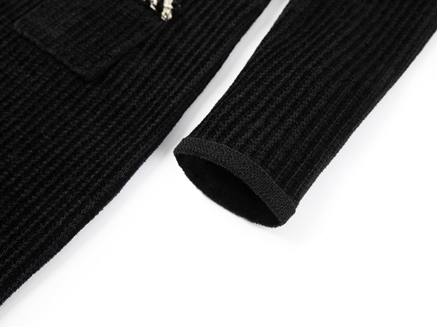 Trimmed Knit Dress | Black
