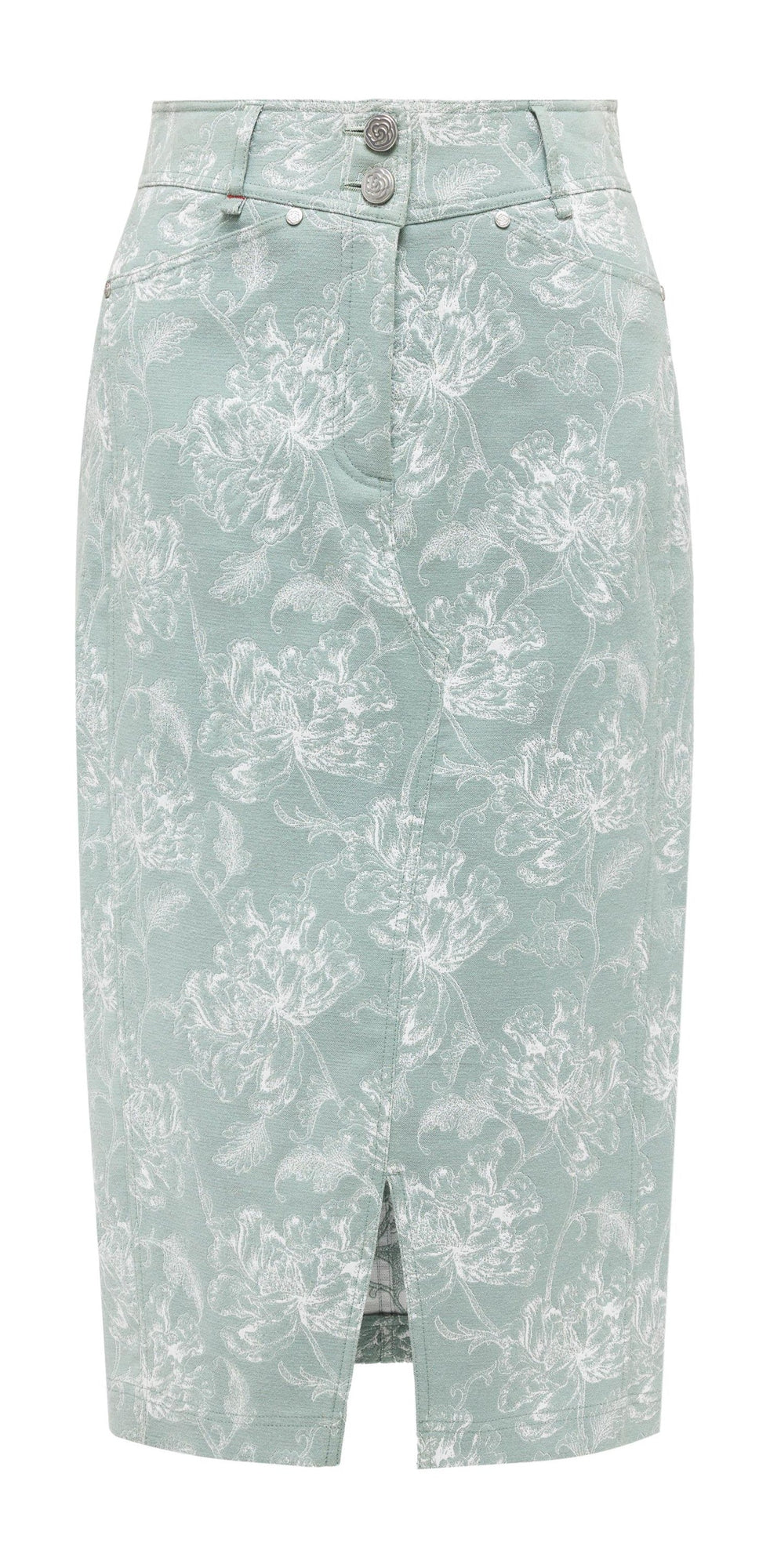 Slit Hem Bodycon Skirt | Green