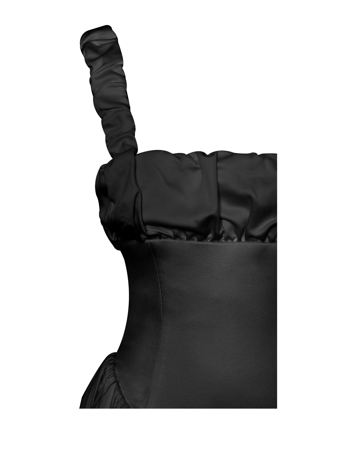 Noreen Satin Drop Waist Maxi Sundress | Black
