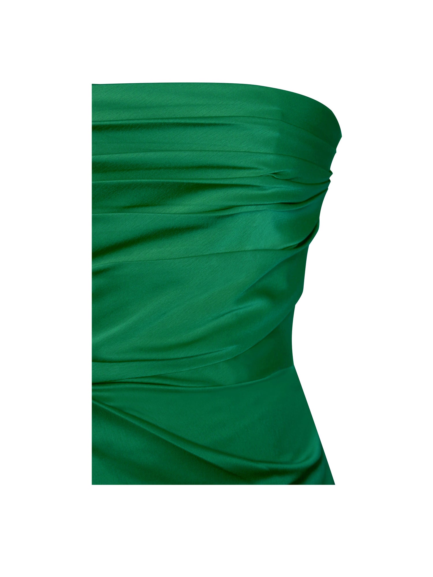 Perrin Feather Dress High Slit Gown | Emerald Green