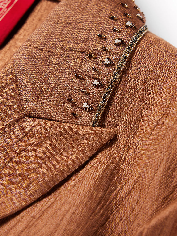 Linen Blazer | Brown