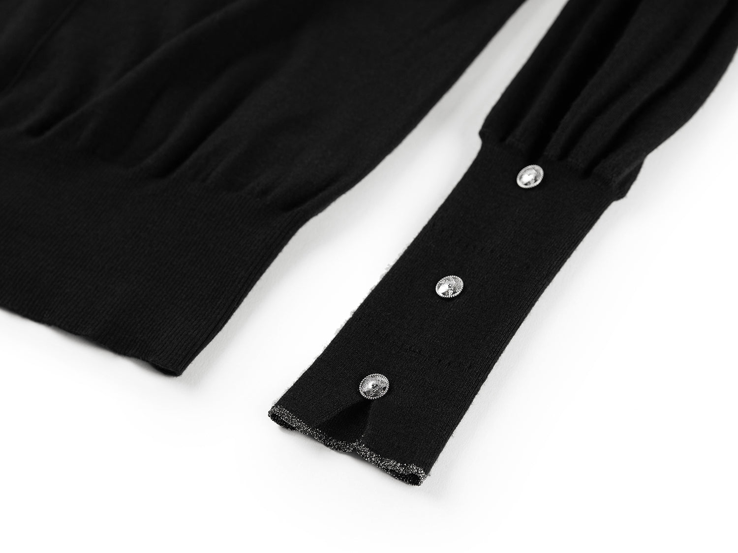 Round Neck Knit Top | Black
