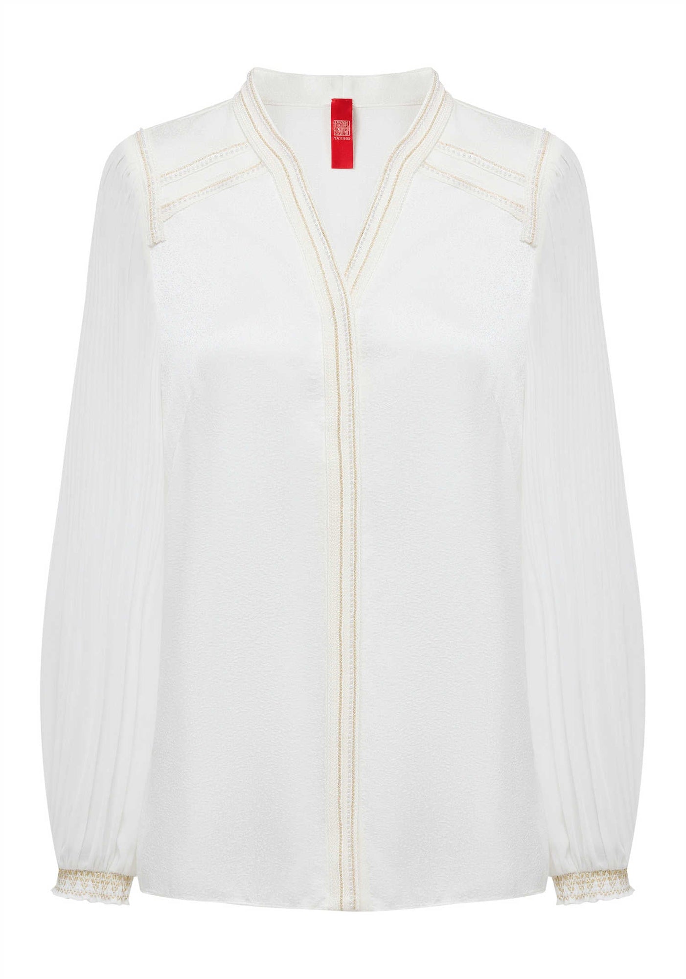 Silk Classic Straight-Cut Shirt | White