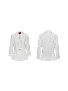 Ice Crack Blazer | White