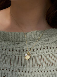 Alexa Charm Necklace | 14K Gold on Brass | Freshwater Pearls/Cubic Zirconia