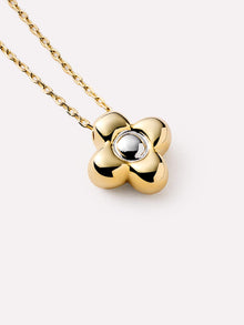 Liora Mini Flower Pendant Necklace | 14K Gold on Brass/Rhodium on Brass