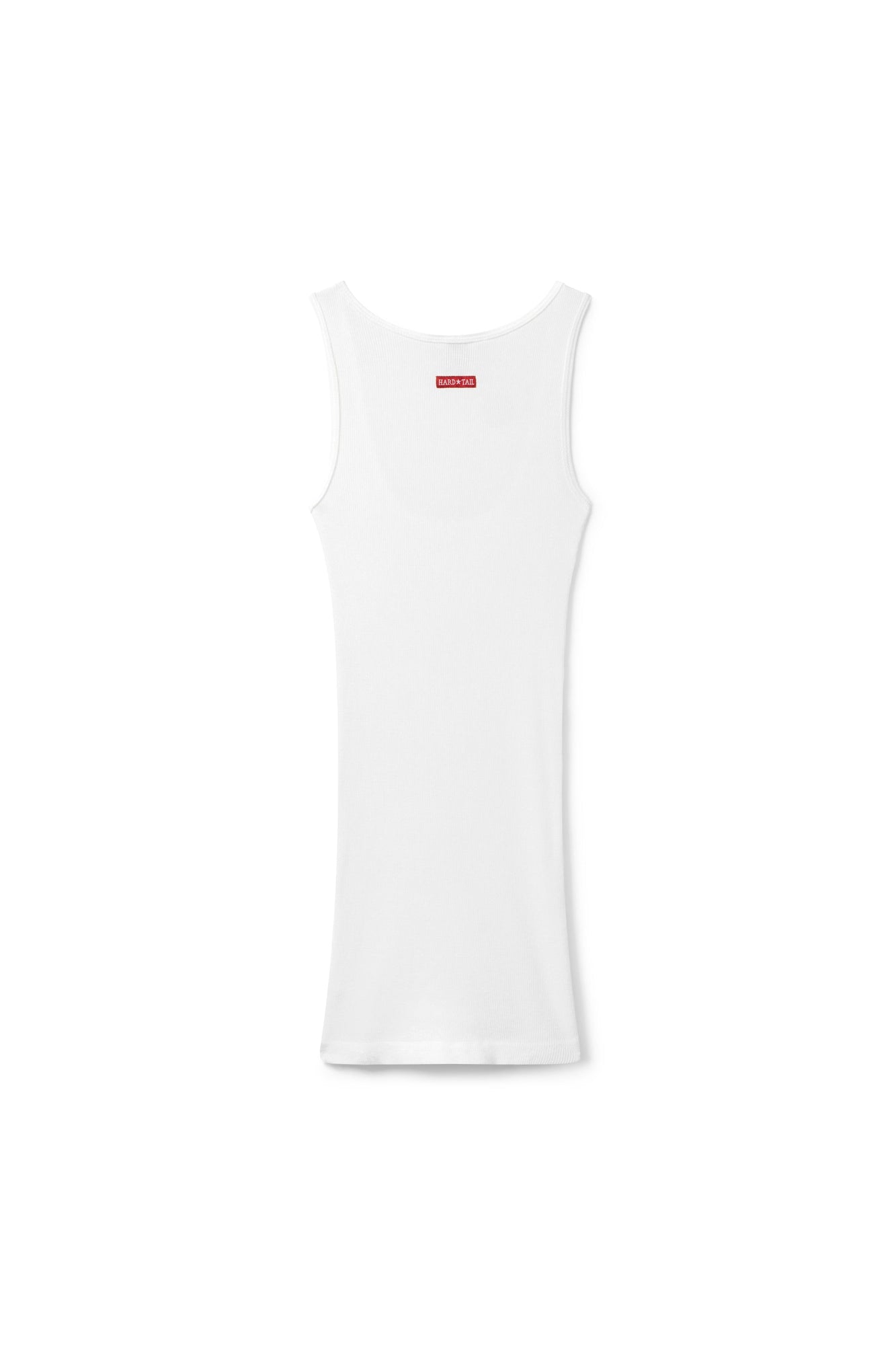 Women | Vintage Scoop Neck Extra Long Tank | White