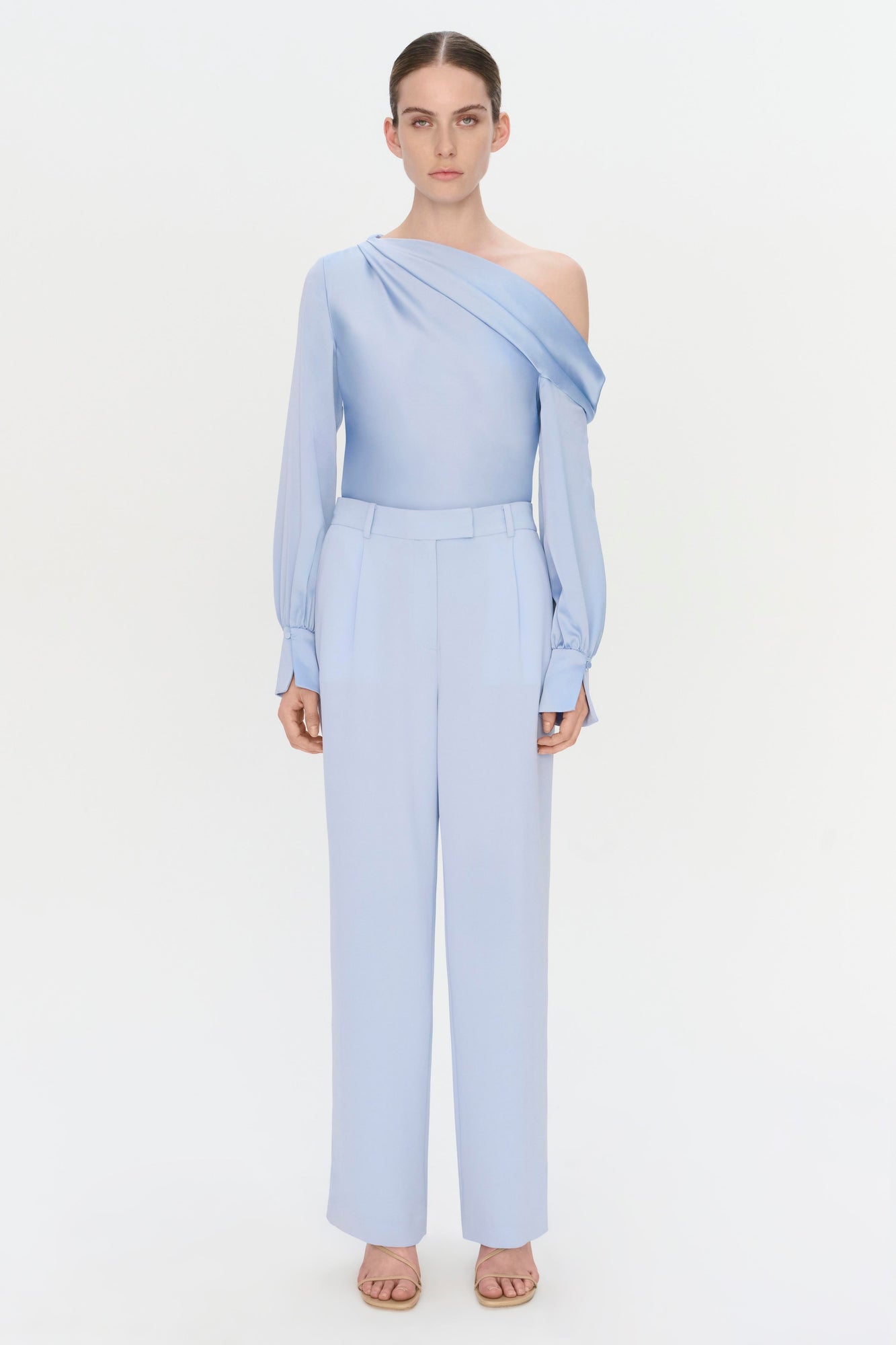 Novia Satin Pant | Marina Blue