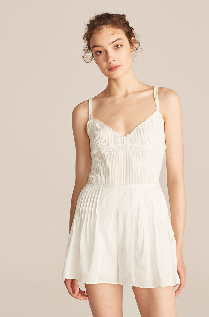 Cotton Voile Short | White