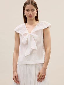 Marietta Crinkle Top | Milk