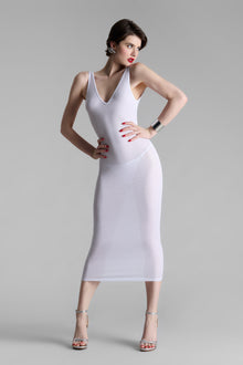 Naked Back Dress - La Femme Amazone | White