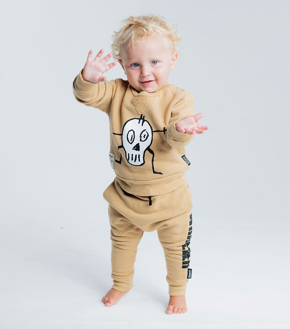 Newborn | Goofy Skull Baby Set | Mocha