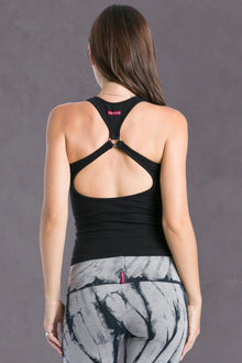 Women | D-Ring Keyhole Racerback Tank | Black