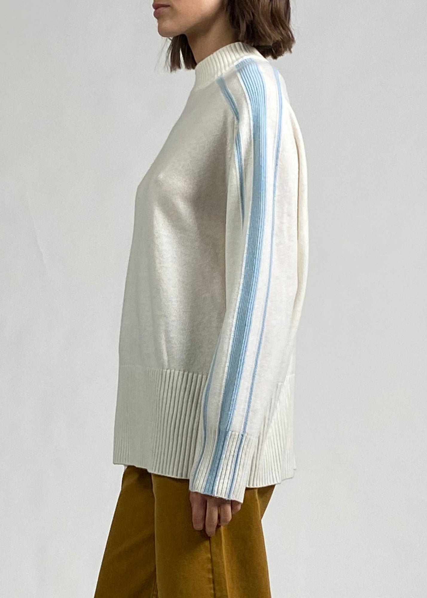 Womens | Emersyn Wool Cashmere Sweater | Brule/Sky