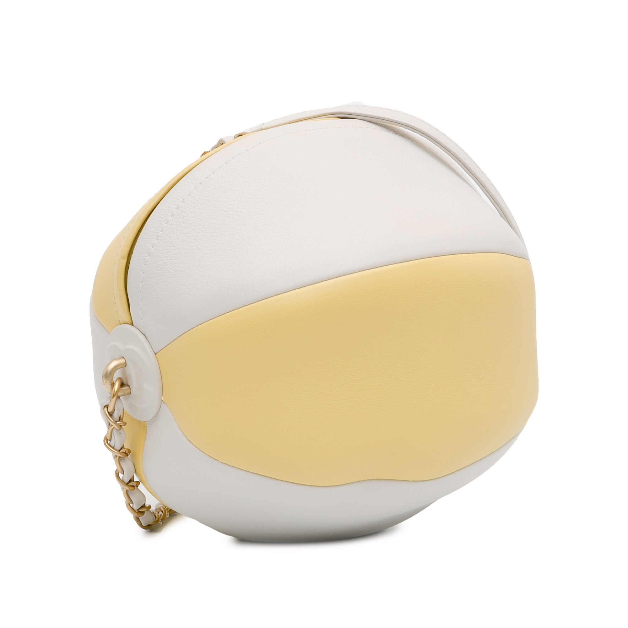 Chanel | Pre-Owned Calfskin Coco Beach Ball Bag | YellowWhite