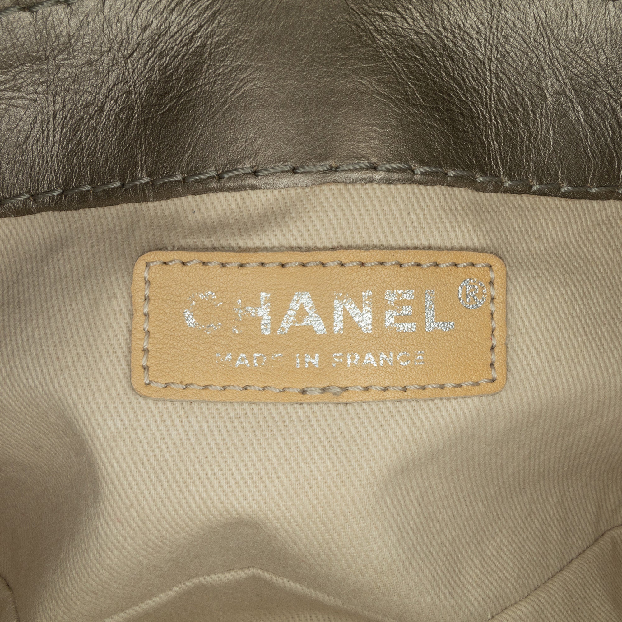 Chanel | Pre-Owned Mini Quilted Metallic Calfskin Lady Pearly Flap | Brown/Taupe
