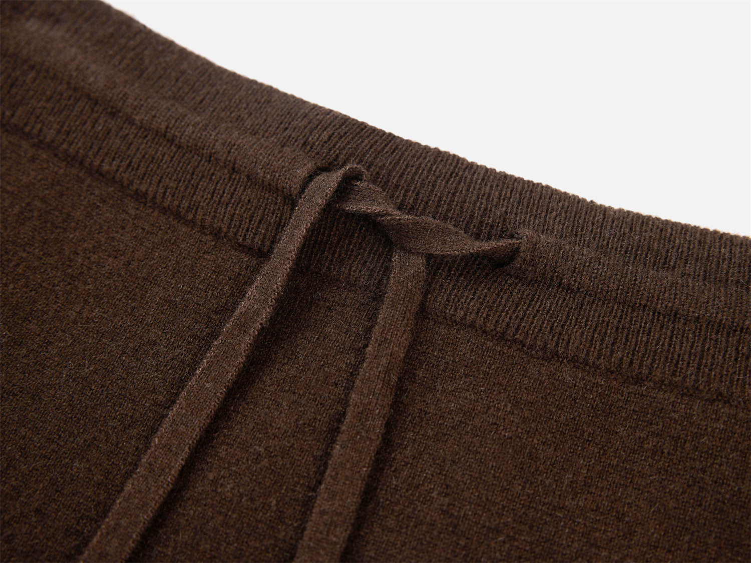 Yak Wool Straight Midi Skirt | Brown
