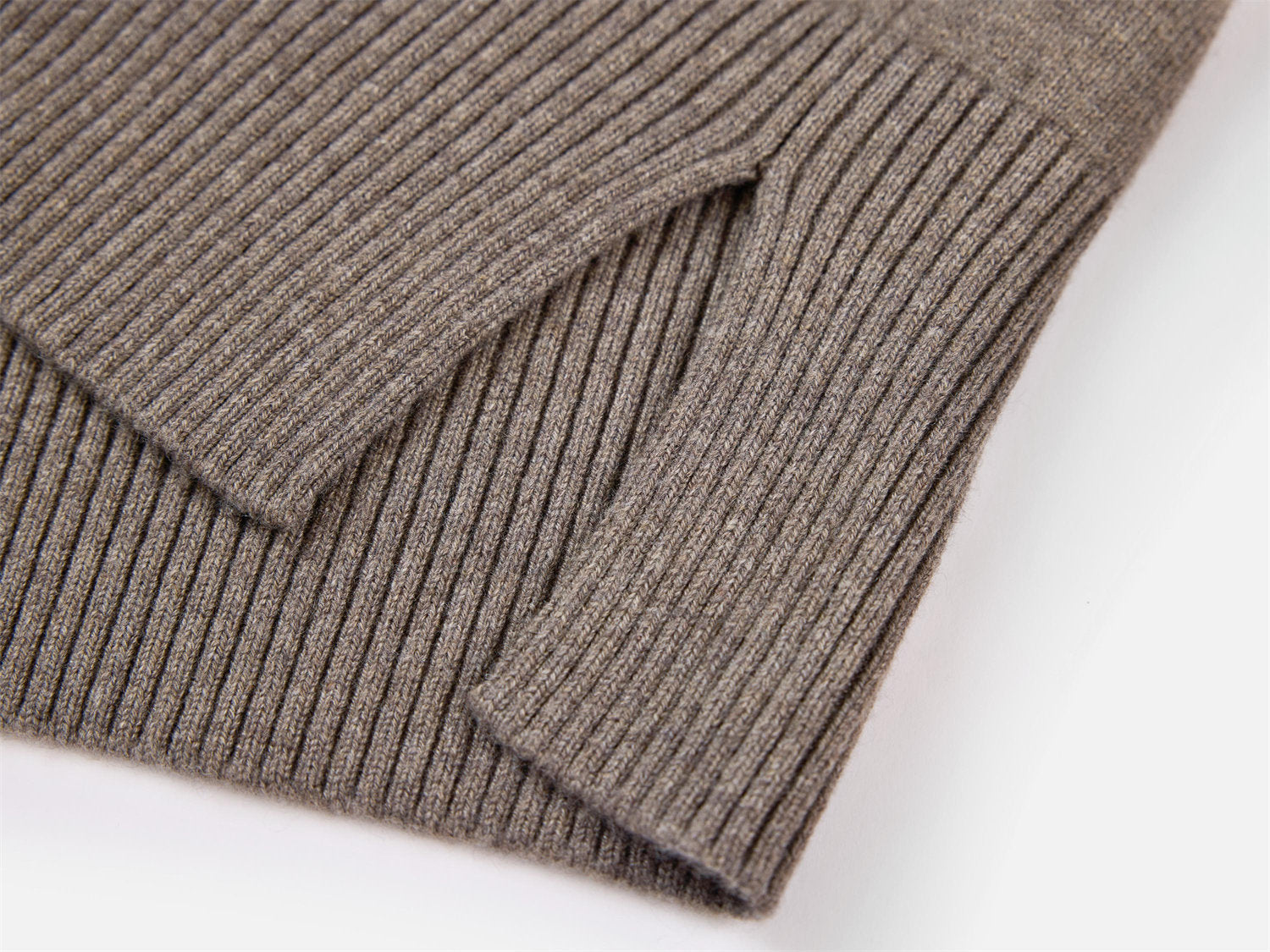 Pure Cashmere Scarf Pullover | Brown