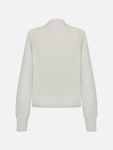 Wool Knit Cardigan | White
