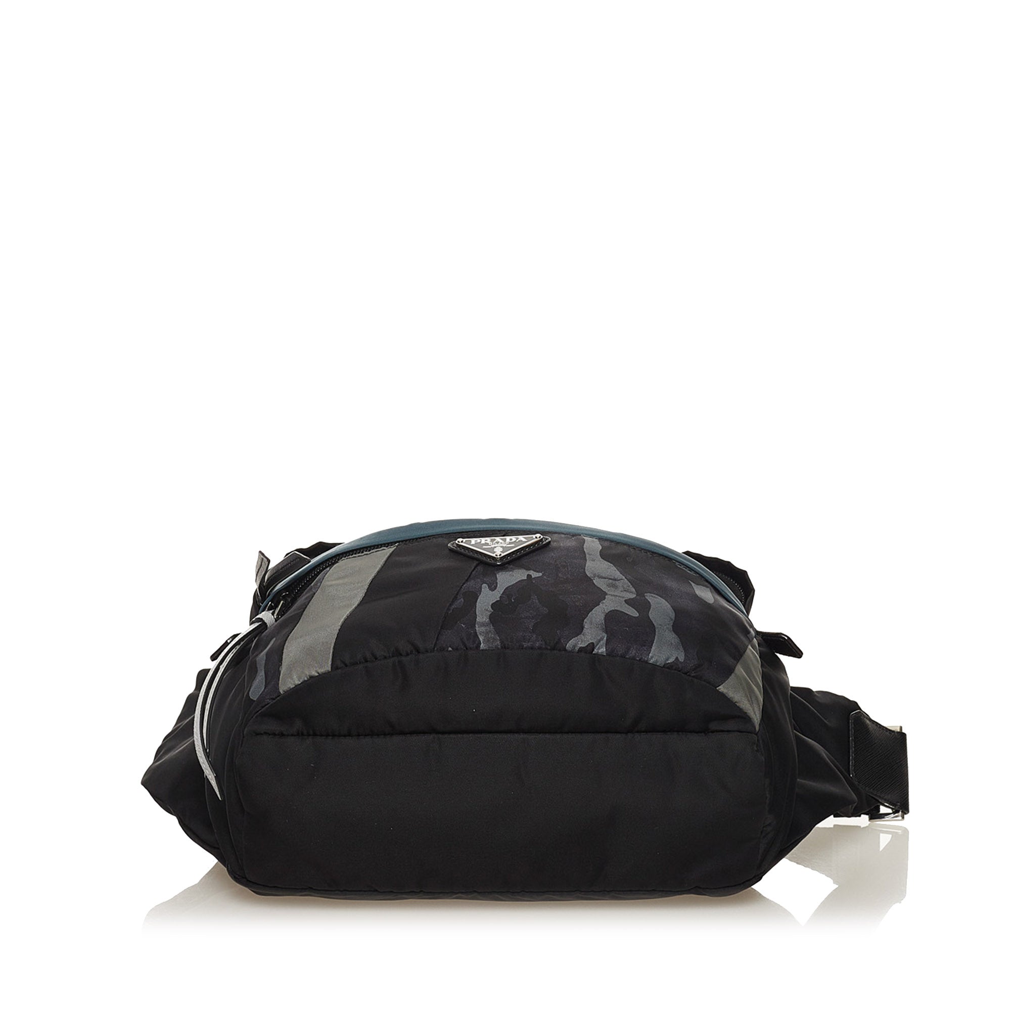 Prada | Pre-Owned Tessuto Camouflage Belt Bag | Black
