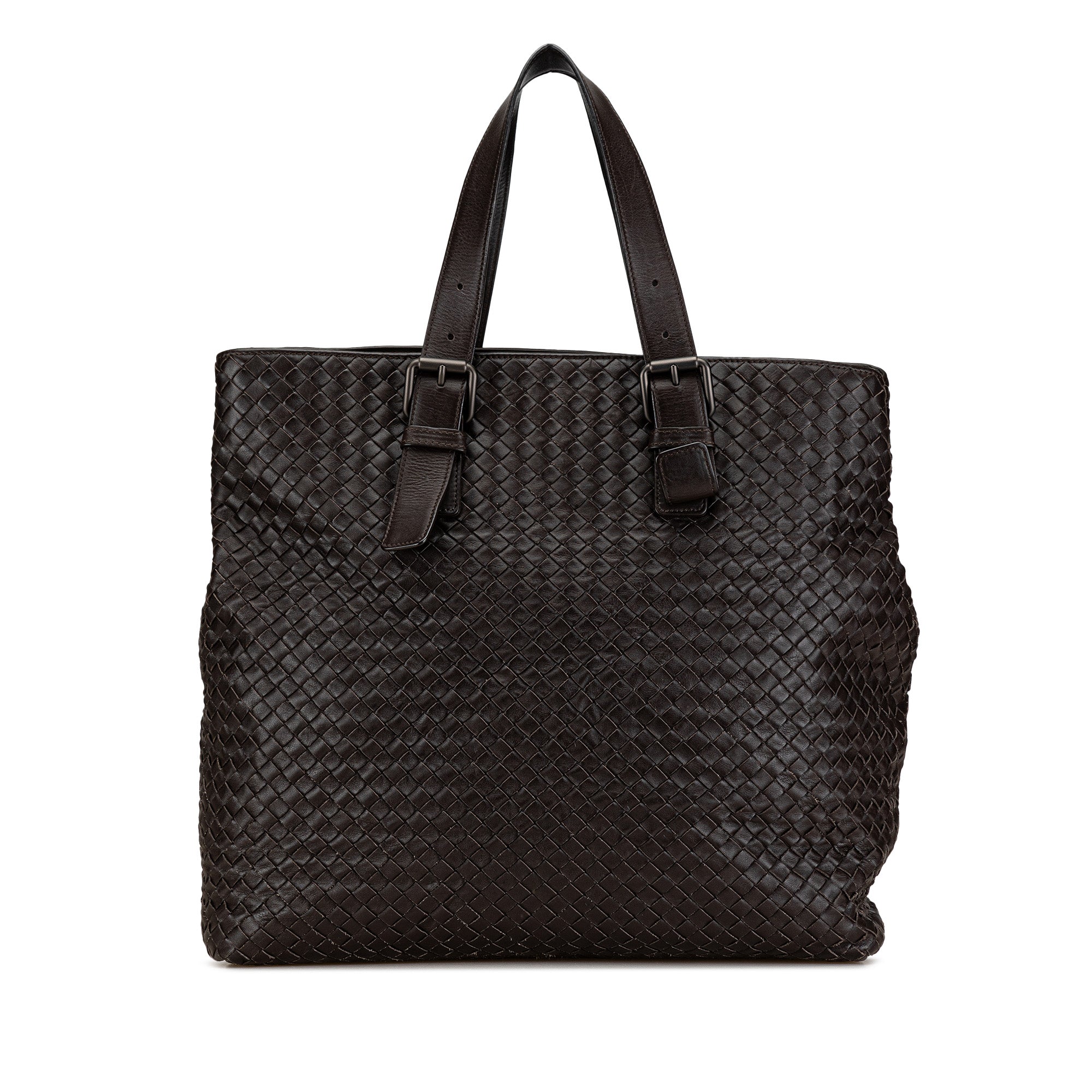 Bottega Veneta | Pre-Owned Nappa Intrecciato Belted Tote | Brown