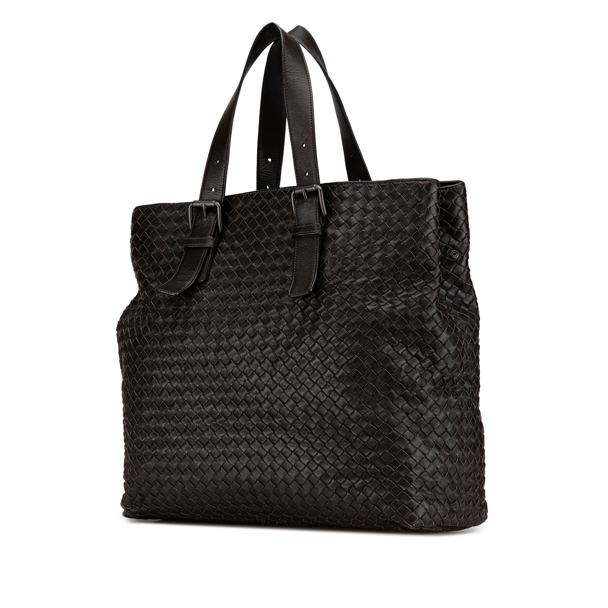 Bottega Veneta | Pre-Owned Nappa Intrecciato Belted Tote | Brown