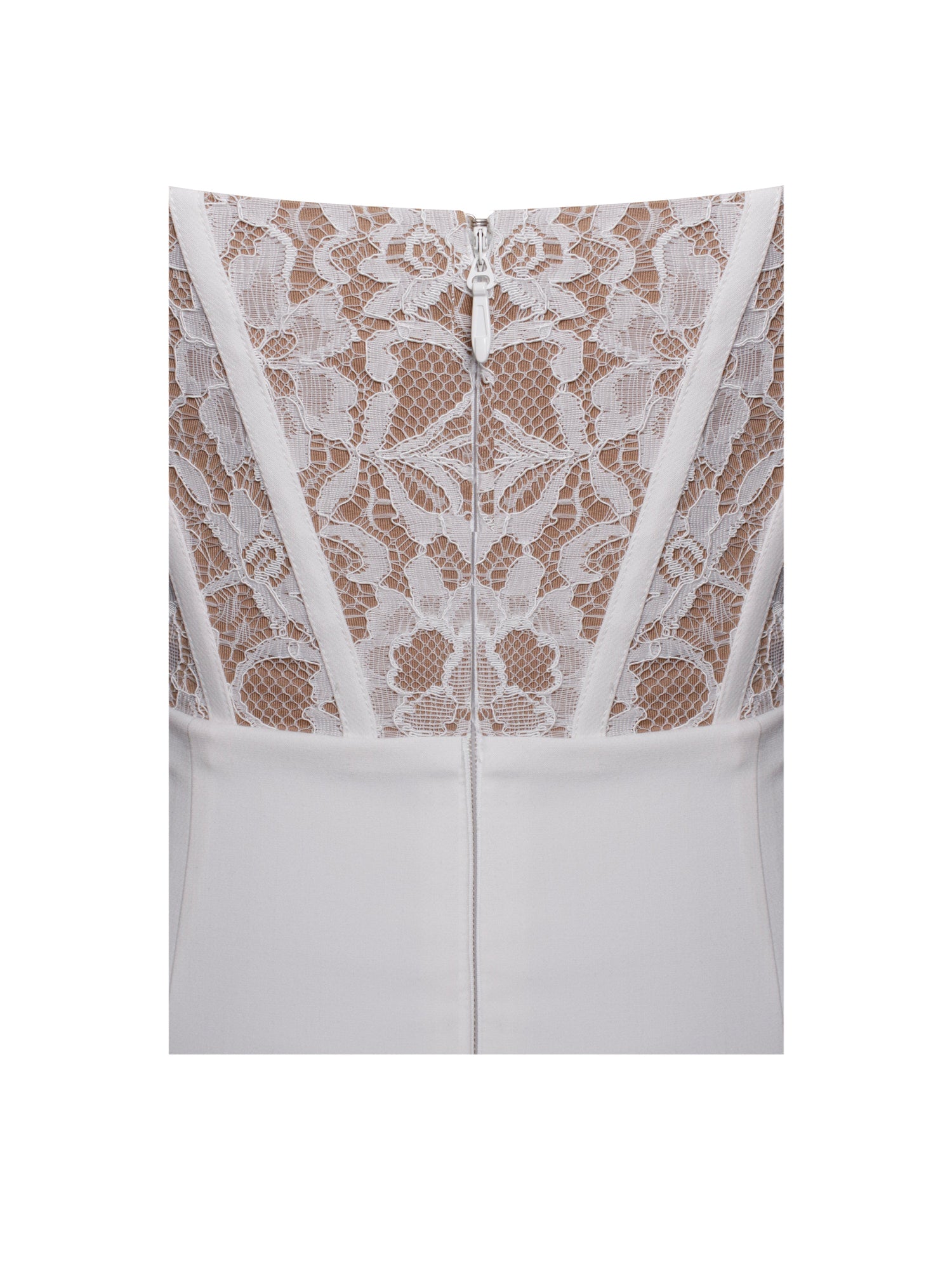 Junia Lace Corset Maxi Dress | White