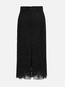 Lace Straight Skirt | Black