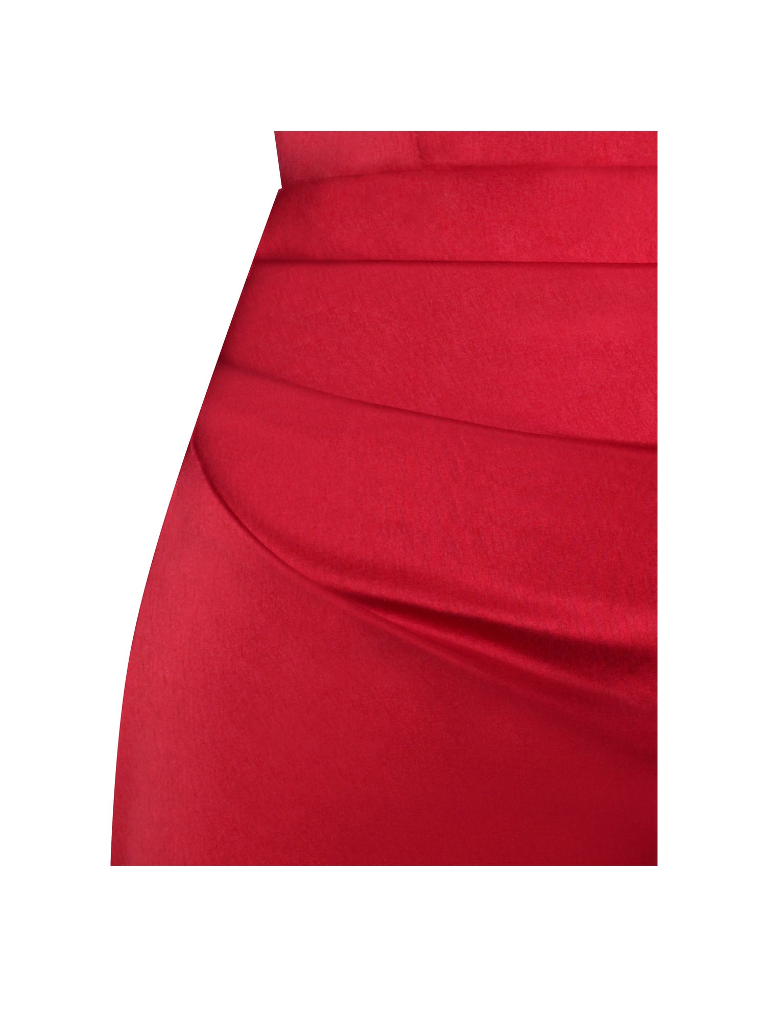Ivona Halter Neck Double Duchess Satin Gown | Red