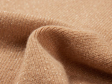 Cashmere Chimney Collar Pleated Knit Top | Camel