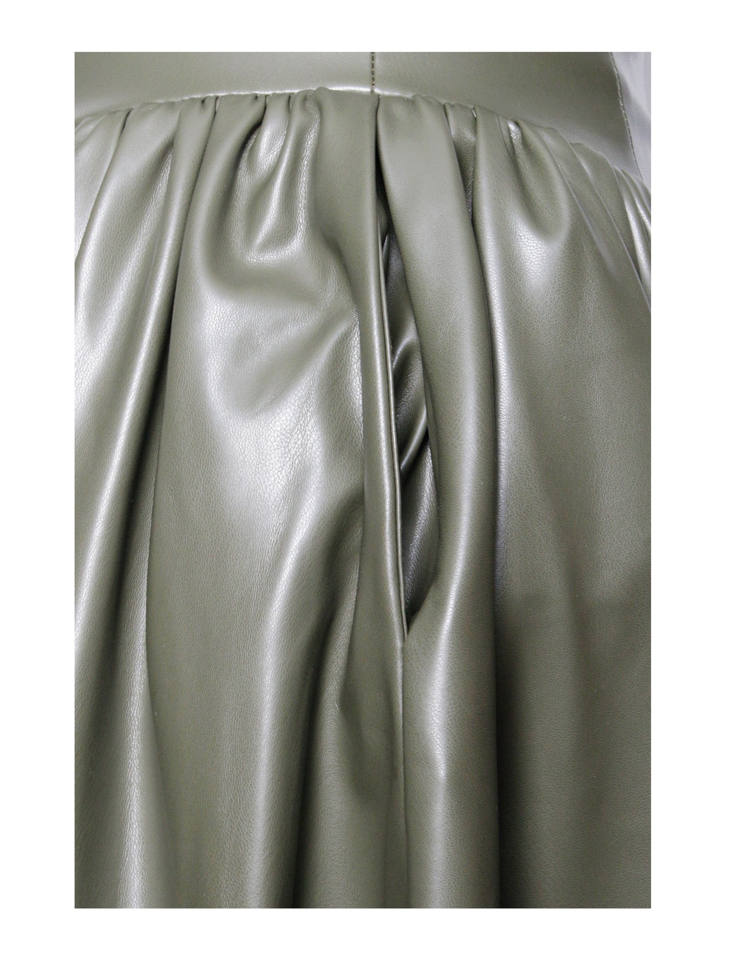 Eliana Vegan Leather Dress | Olive