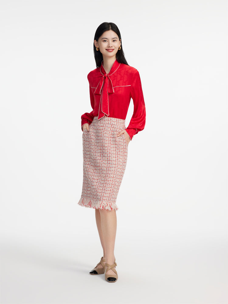 Lace-up Shirt | Red