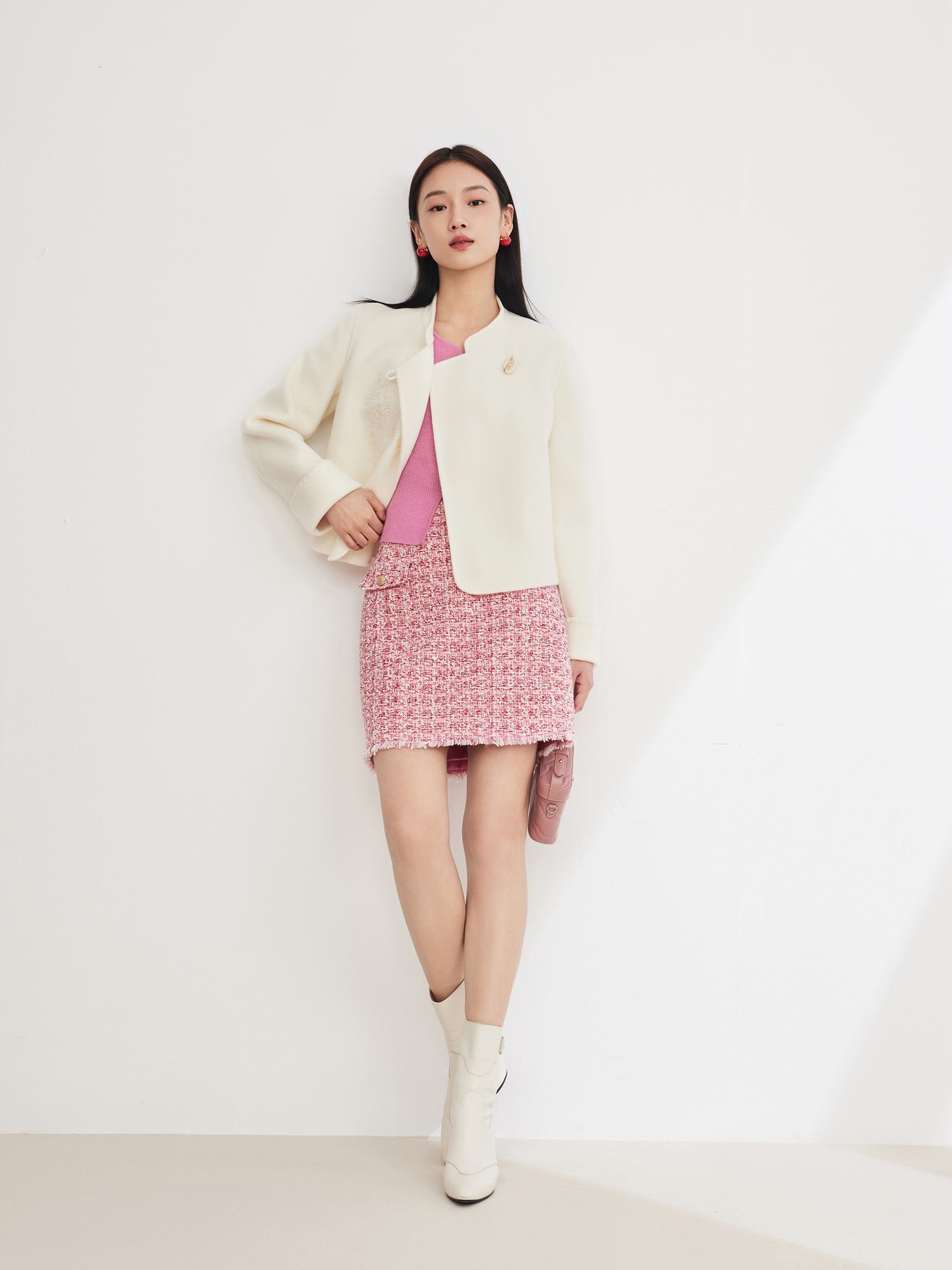 Parisian-style Skirt | Rose Red