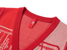 Embossed Knit Vest | Red