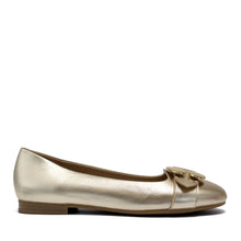 Paradise Casual Flat | Soft Gold Faux Metallic Nappa