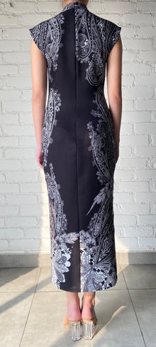 Viri Mock Neck Sleeveless Long Dress - FA24 | Black/White