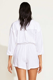 The Getaway Romper | White EcoLinen
