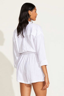 The Getaway Romper | White EcoLinen