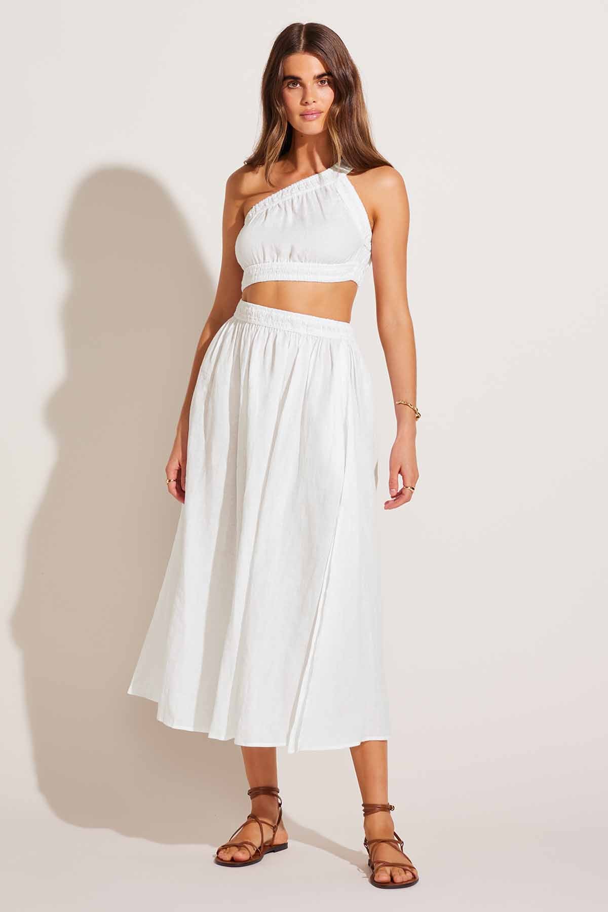Reina Dress | White Ecolinen