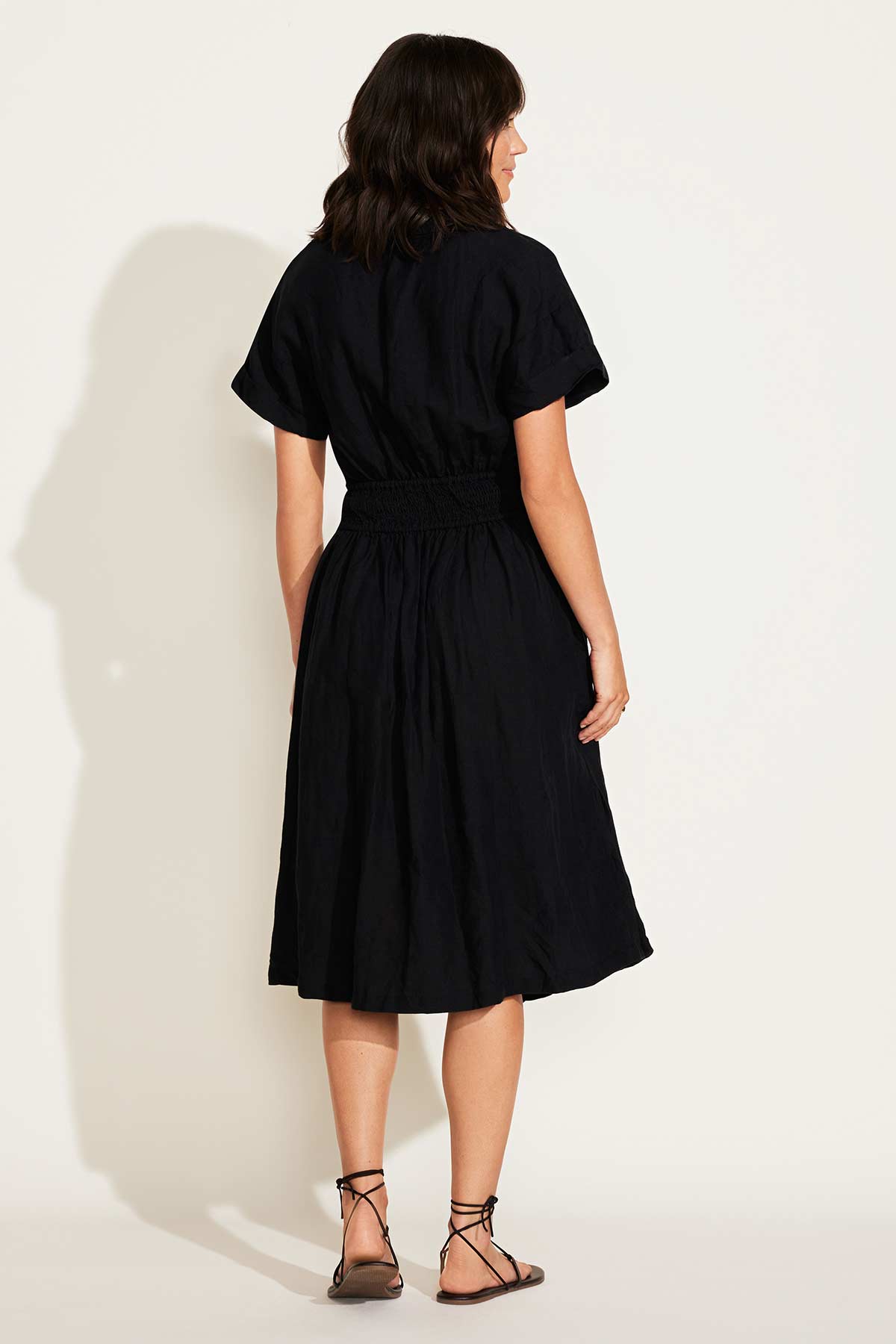 Playa Cut Out Dress | Black EcoLinen