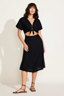 Playa Cut Out Dress | Black EcoLinen