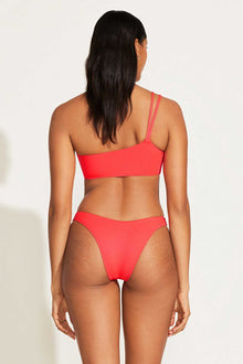Cosmo One Shoulder Top | Coral Glow EcoRib BT