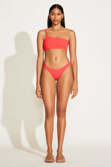 California High Leg Bottom | Coral Glow EcoRib BT