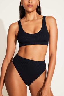 Sienna High Waist Bottom | Black EcoRib