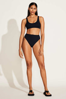 Sienna High Waist Bottom | Black EcoRib