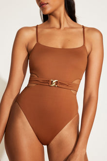 Luxe Link Belted One Piece | Bronze ReLux