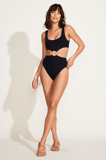 The Icon One Piece | Black EcoRib
