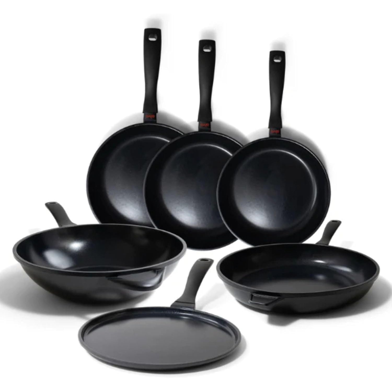 Energy Nonstick Ceramic Frying Pan 6-Piece Set | Black